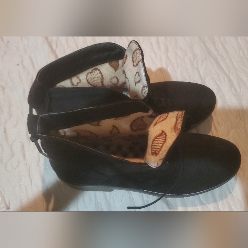 New AHONGM FASHION Women's Black Faux Leather Boots size EU 43